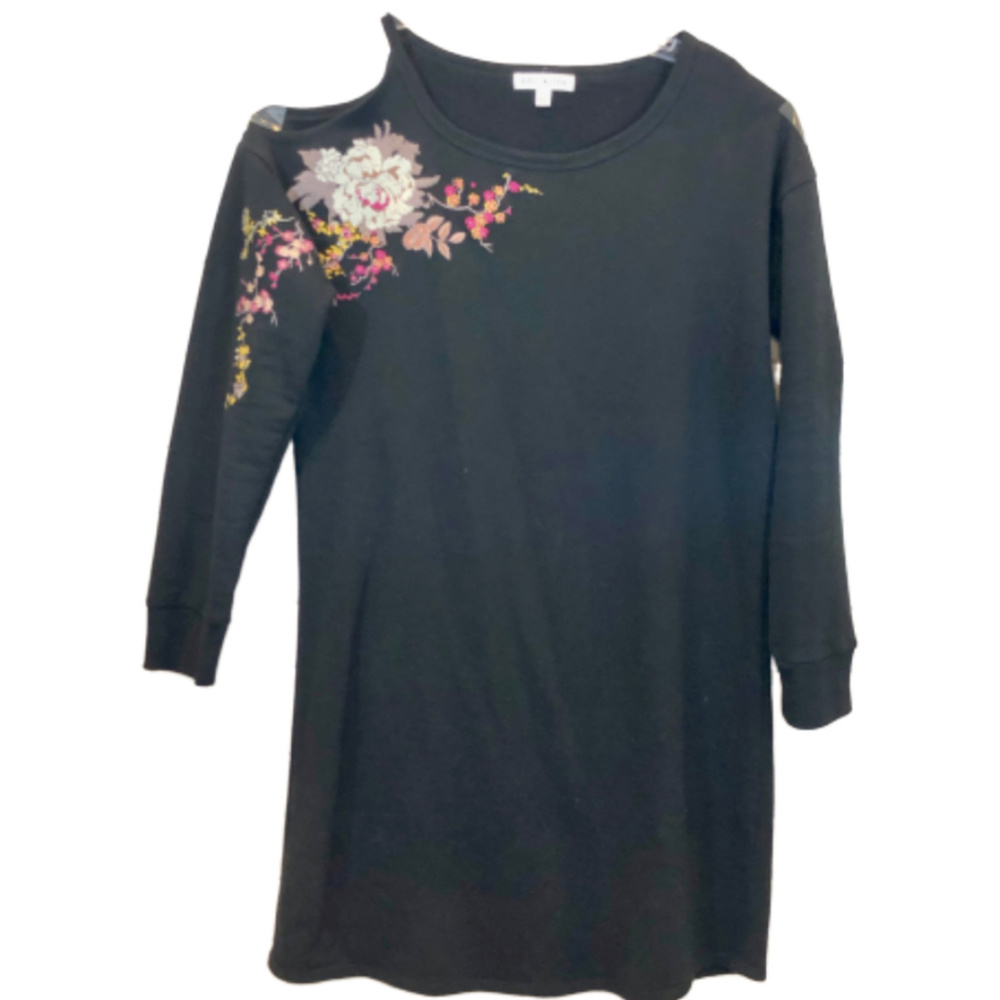 Socialite Black Cold Shoulder Dress - S